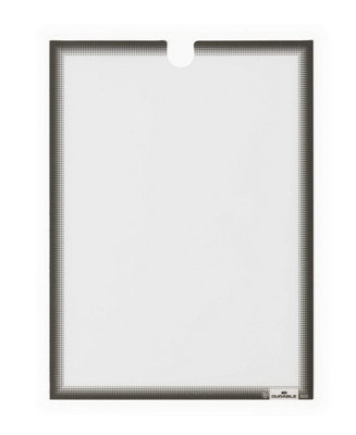 Durable Self Adhesive Easy-Insertion Info Pocket Signage - 5 Pack - A4 Grey