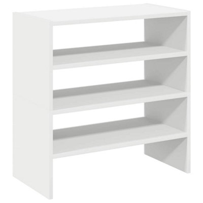 Durable Shoe Racks 2 pcs Stackable White 60x30x30.5 cm