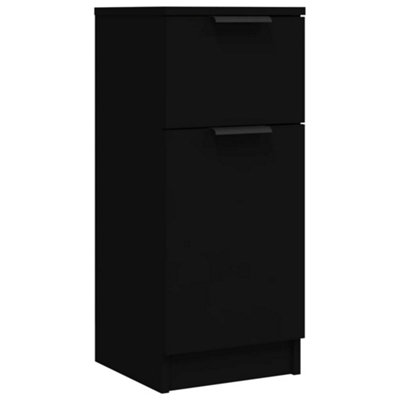 Durable Sideboard Black 30x30x70 cm Engineered Wood