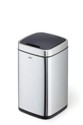 Durable Smart Gesture Motion Sensor Kitchen Bin - Stainless Steel - 12L Silver