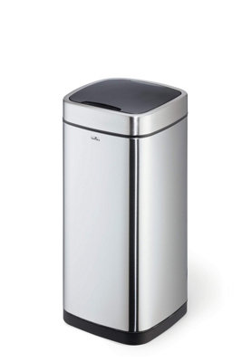 Durable Smart Gesture Motion Sensor Kitchen Bin - Stainless Steel - 35L Silver