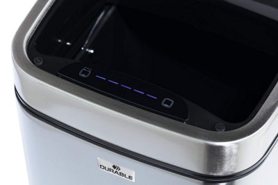 Durable Smart Gesture Motion Sensor Kitchen Bin - Stainless Steel - 6L Silver