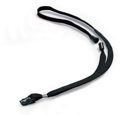 Durable Soft Neck Lanyards with Clip and Safety Release - 10 Pack - Black
