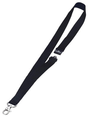 Durable Soft Neck Lanyards with Clip and Safety Release - 10 Pack - Black
