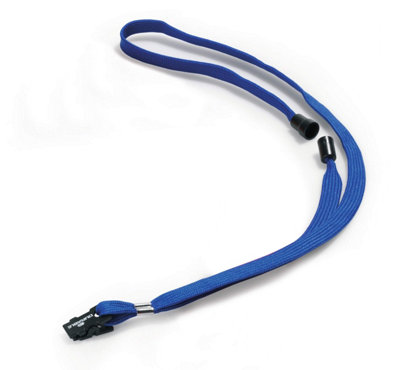 Durable Soft Neck Lanyards with Clip and Safety Release - 10 Pack - Blue