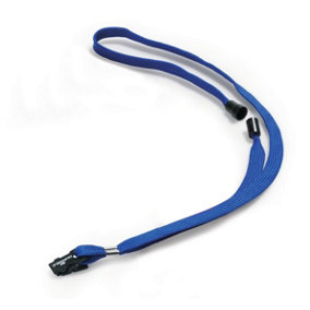 Durable Soft Neck Lanyards with Clip and Safety Release - 10 Pack - Blue