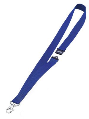 Durable Soft Neck Lanyards with Clip and Safety Release - 10 Pack - Blue