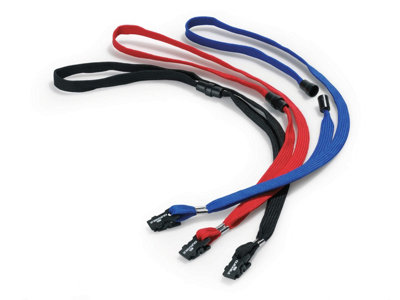 Durable Soft Neck Lanyards with Clip and Safety Release - 10 Pack - Red