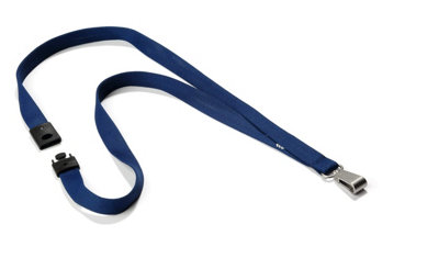 Durable Soft Premium Lanyards with Clip and Safety Release - 10 Pack - Blue