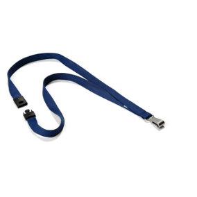 Durable Soft Premium Lanyards with Clip and Safety Release - 10 Pack - Blue