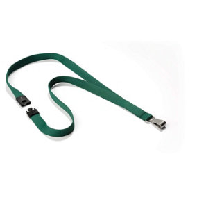 Durable Soft Premium Lanyards with Clip and Safety Release - 10 Pack - Green