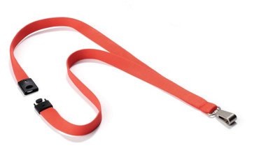 Durable Soft Premium Neck Lanyards with Clip and Safety Release- 10 Pack - Coral