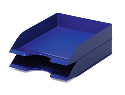 Durable Stackable Letter Tray Document Organiser Paper File - A4+ Blue