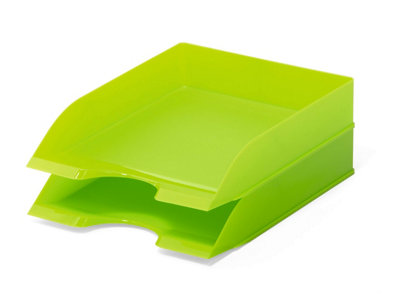 Durable Stackable Letter Tray Document Organiser Paper File - A4+ Green