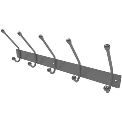 Durable Stainless Steel Multi Hook Units for Home and Office - 450MM Satin Finish - Wall Mounted Clothing Hook