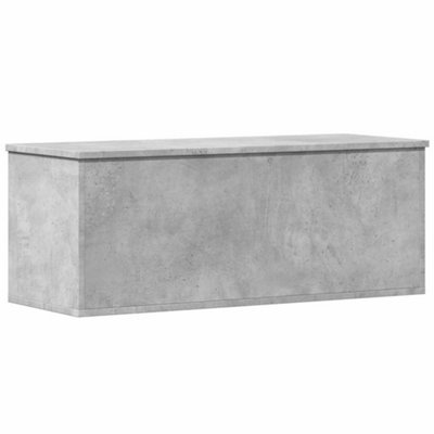 Durable Storage Box Concrete Grey 90x35x35 cm Engineered Wood