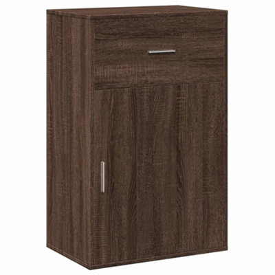 Durable Storage Cabinet Brown Oak 56.5x39x90 cm Engineered Wood