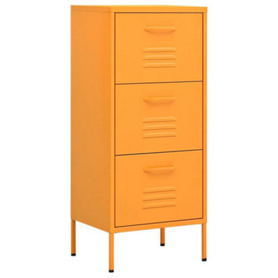 Durable Storage Cabinet Mustard Yellow 42.5x35x101.5 cm Steel