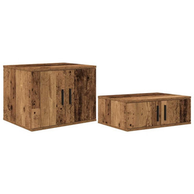 Durable Storage Cabinet Old Wood 118x41x40 cm Engineered Wood