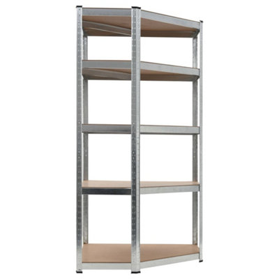 Durable Storage Shelf Silver 90x90x180 cm Steel and MDF