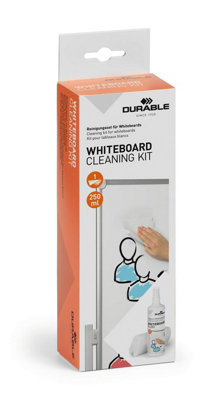 Durable Streak-Free Whiteboard Cleaning Spray and Microfibre Cloth Kit - 250ml