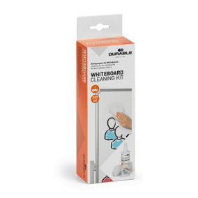 Durable Streak-Free Whiteboard Cleaning Spray and Microfibre Cloth Kit - 250ml