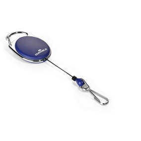Durable STYLE Secure Retractable Carabiner Badge Reel for IDs & Keys - Blue