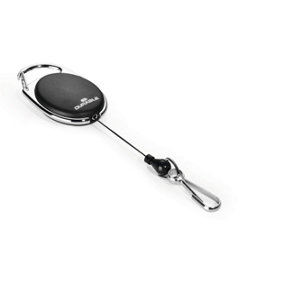 Durable STYLE Secure Retractable Clip Badge Reel for ID & Keys - 5 Pack - Black