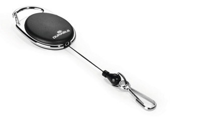Durable STYLE Secure Retractable Clip Badge Reel for ID & Keys - Black
