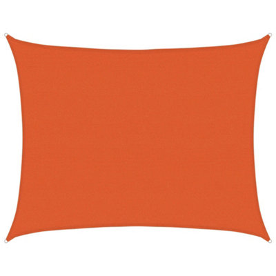 Durable Sunshade Sail 160 g/m2 Rectangular Orange 6x8 m HDPE