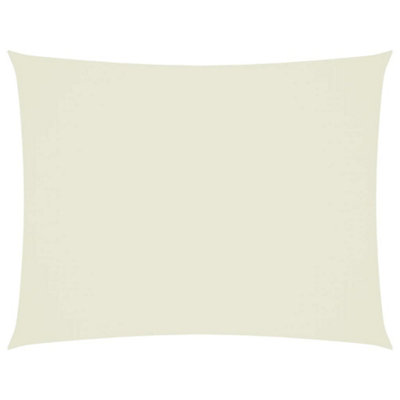 Durable Sunshade Sail Oxford Fabric Rectangular 3x6 m Cream