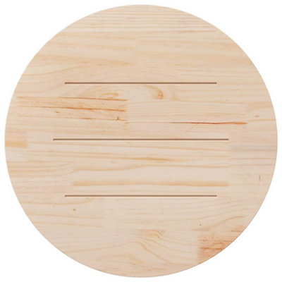 Durable Table Top Radius 80x2.5 cm Solid Wood Pine