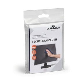 Durable TECHCLEAN Premium Microfibre Cleaning Cloth - Glasses & Screens - Blue