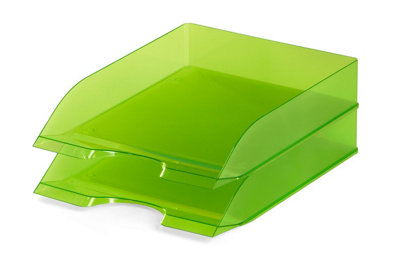 Durable Translucent Stackable Letter Tray Document Paper File - A4 ...