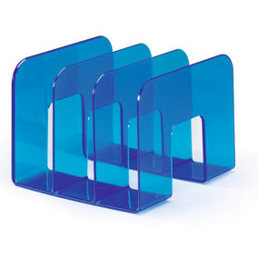 Durable TREND Magazine Stand Desk File Holder Book Organiser - Clear Blue