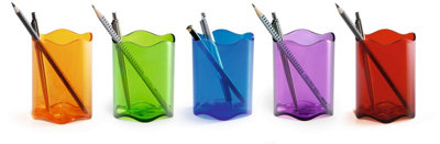 Durable TREND Pen Pot Pencil Holder Desk Tidy Organizer Cup - Black