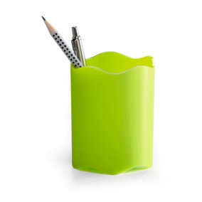 Durable TREND Pen Pot Pencil Holder Desk Tidy Organizer Cup - Clear Green