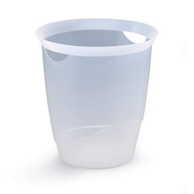 Durable TREND Plastic Waste Bin - Pack of 6 - 16 Litre - Transparent