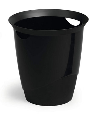 Durable TREND Plastic Waste Recycling Bin - 16 Litre - Black