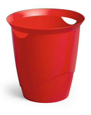 Durable TREND Plastic Waste Recycling Bin - 16 Litre - Red