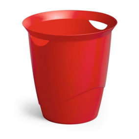 Durable TREND Plastic Waste Recycling Bin - 16 Litre - Red