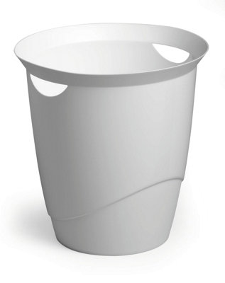 Durable TREND Plastic Waste Recycling Bin - 16 Litre - White