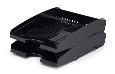 Durable TREND Stackable Letter Tray Document Organiser Paper File - A4+ Black Price Comparisons | Compare The Build