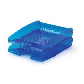 Durable TREND Stackable Letter Tray Document Organiser Paper File - A4+ Blue