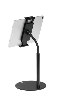 Durable TWIST 360 Gooseneck Tablet and Phone Holder iPad Desk Stand - Black