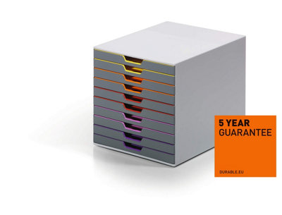 Durable VARICOLOR 10 Drawer Unit Desktop Organiser 10 Draws