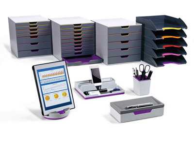 Durable VARICOLOR ECO Stackable Letter Tray Files - A4+ Colour Coded 5 Pack