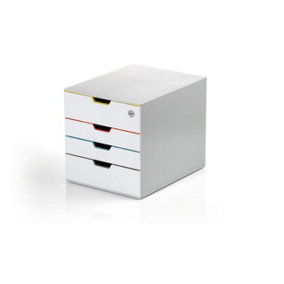 Durable VARICOLOR MIX SAFE Lockable Desktop Organiser 4 Drawer Storage - A4+