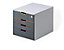 Durable VARICOLOR SAFE 4 Drawer Unit, Desktop Organiser, 4 Draws, Lockable