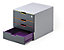 Durable VARICOLOR SAFE 4 Drawer Unit, Desktop Organiser, 4 Draws, Lockable